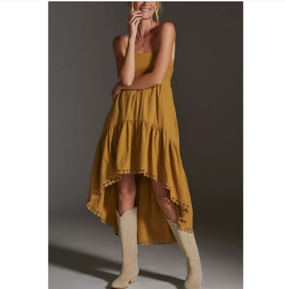 Anthropologie Dresses & Skirts - Anthropologie Maeve High-Low Strapless Midi Dress